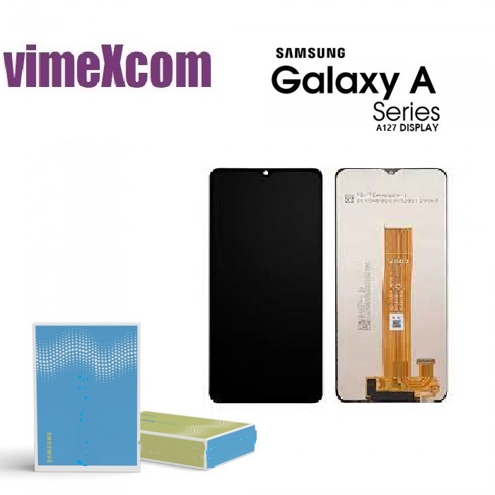  Lcd Samsung A12 2021 GH 82-26485A/26486A-SM-A127  Nero (1040)