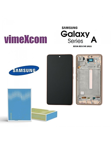 LCD SAMSUNG GH82-28024A/28025A SM-A536 (A53 5G 2022) With frame Black (SKU 1074)