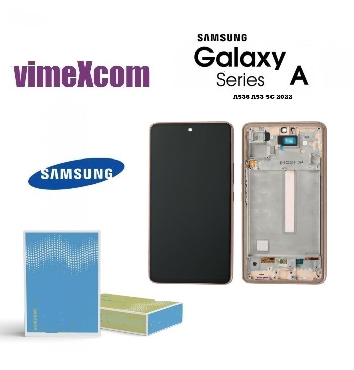 LCD SAMSUNG GH82-28024A/28025A SM-A536 (A53 5G 2022) With frame Black (SKU 1074)