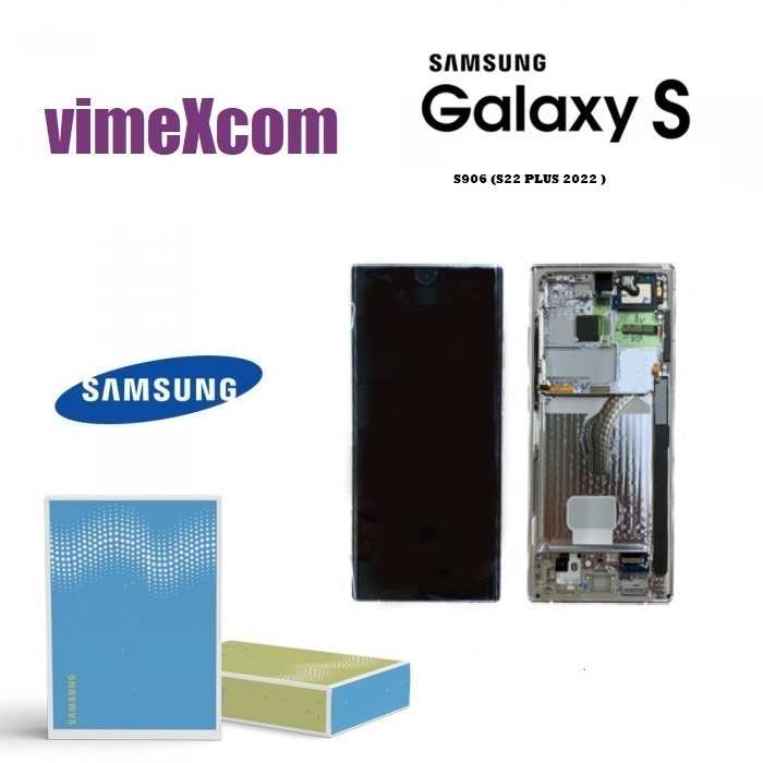 LCD SAMSUNG SM-S906 (S22 Plus 2022) BLACK  With frame  (SKU 1076)